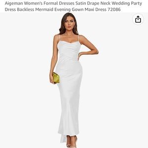 Xs white satin dress